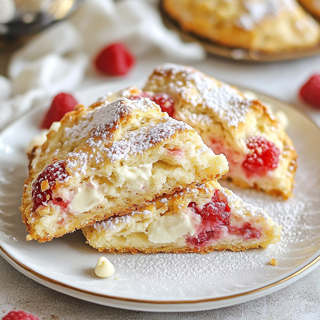 Raspberry White Chocolate Scones Irresistible Sweet Treat