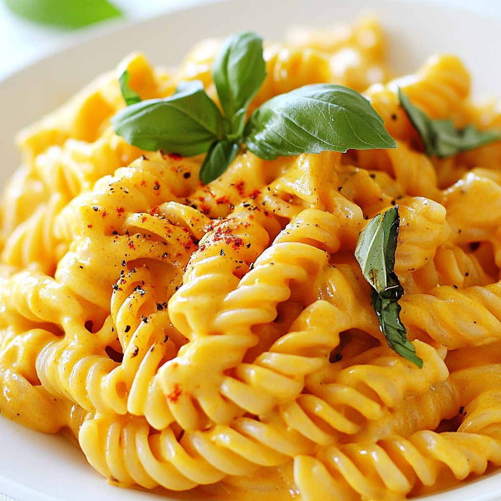 Creamy Roasted Red Pepper Pasta Simple and Tasty Dish