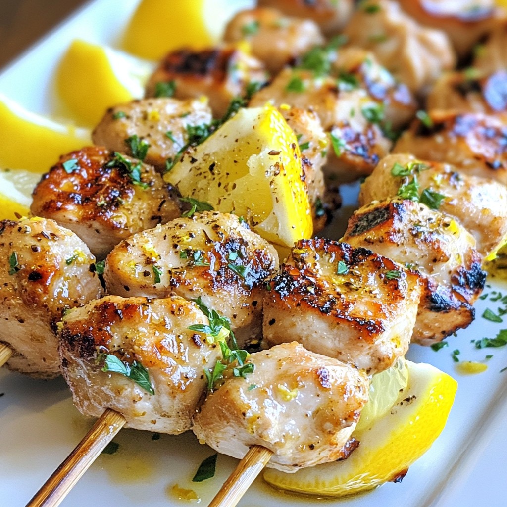 Greek Lemon Chicken Skewers Flavorful and Easy Meal