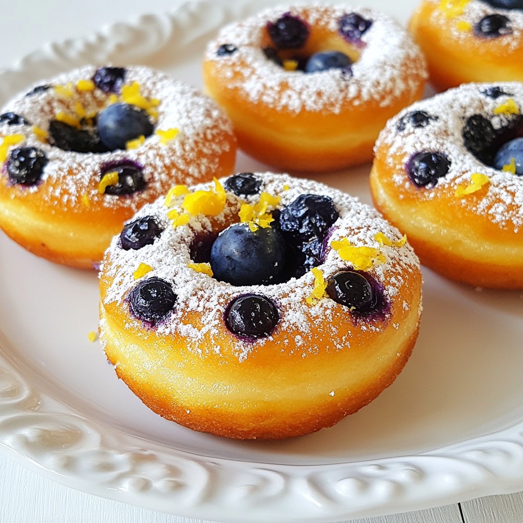 Baked Lemon Blueberry Donuts Delightful Sweet Treat
