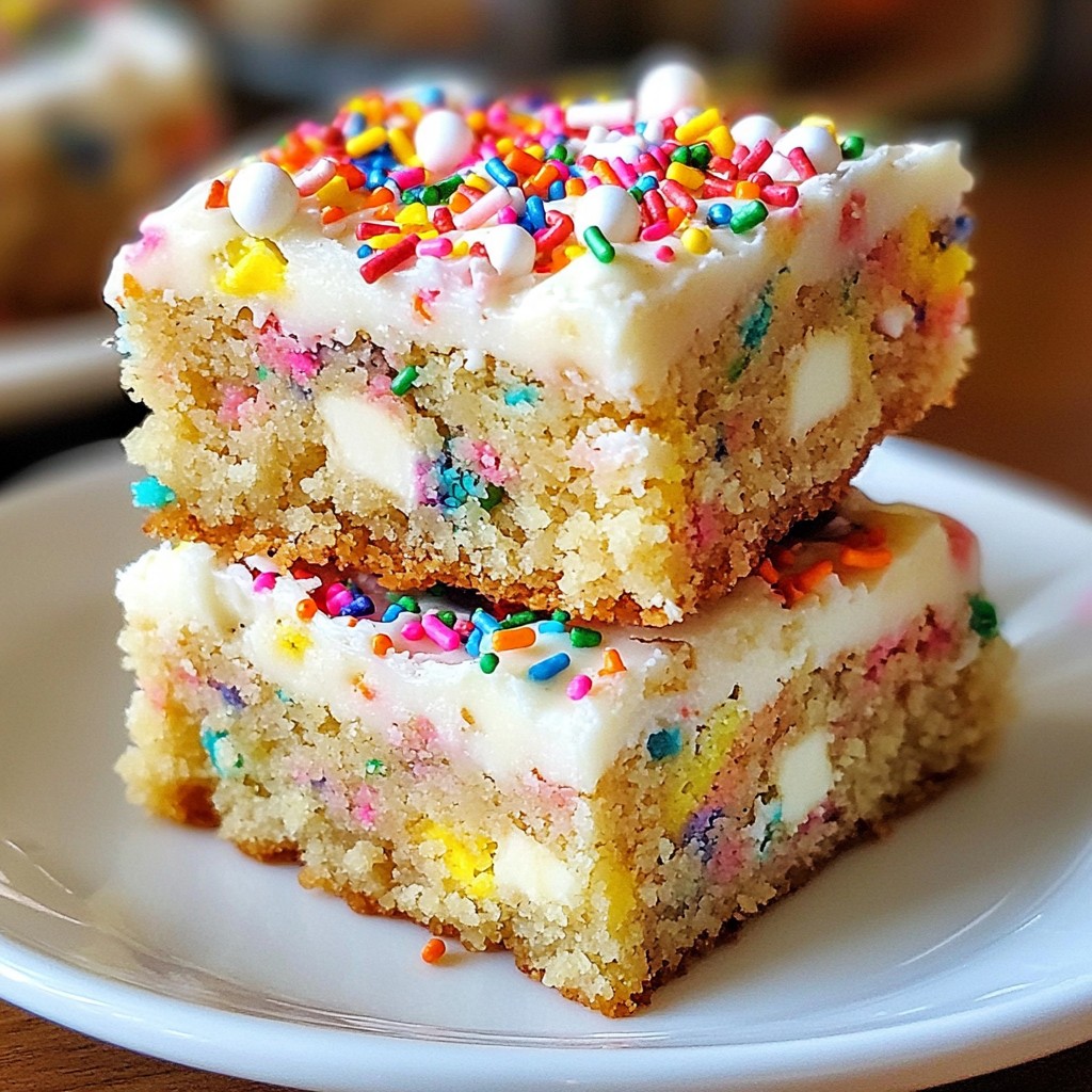 Funfetti Birthday Cake Blondies Tasty and Colorful Treat