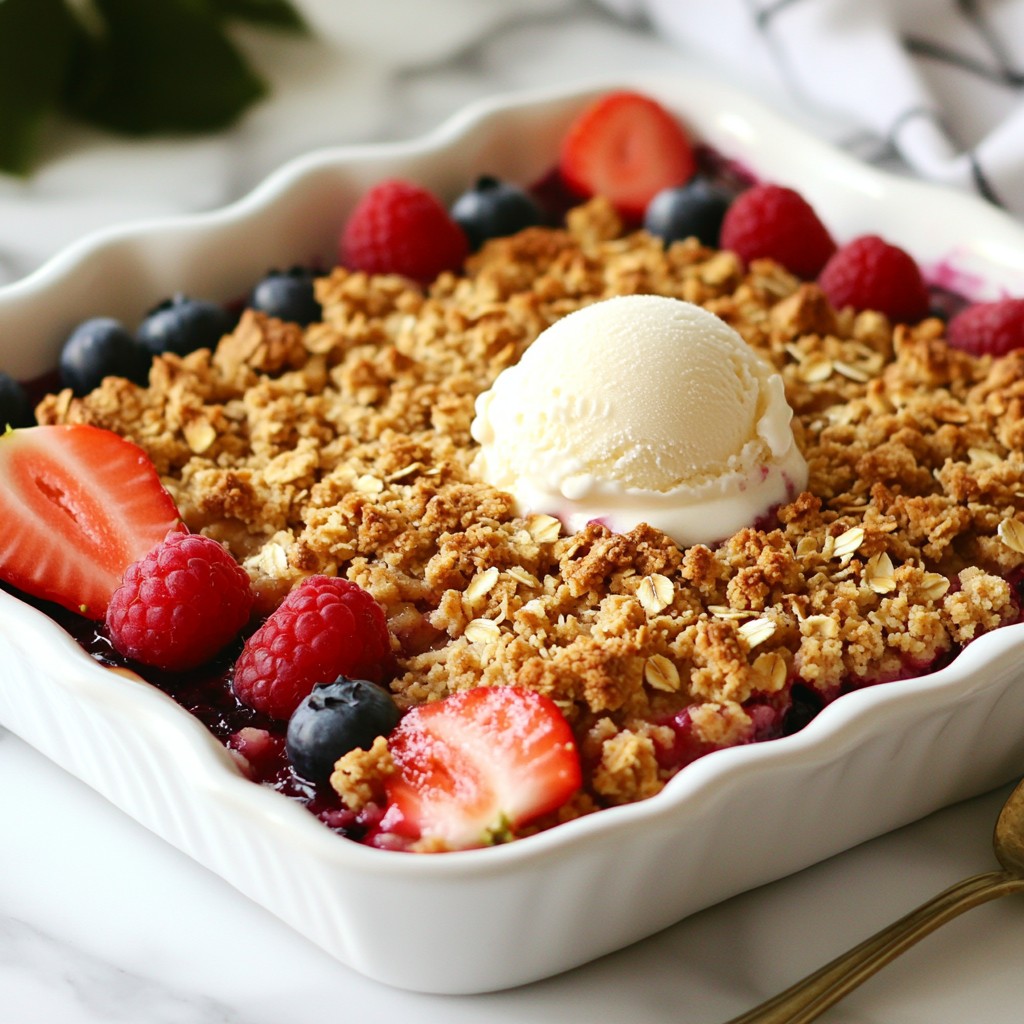Triple Berry Crisp Delightful and Easy Dessert Recipe