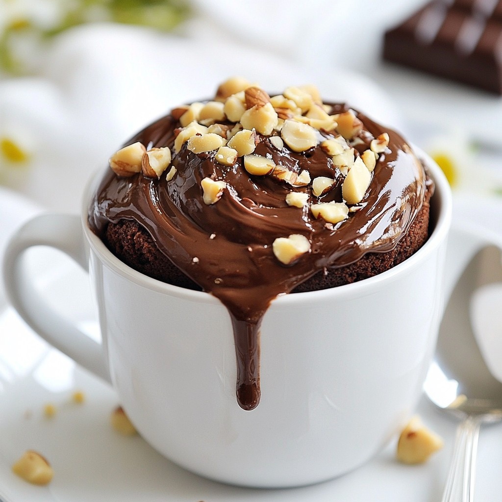 Chocolate Hazelnut Mug Cake Simple and Quick Recipe