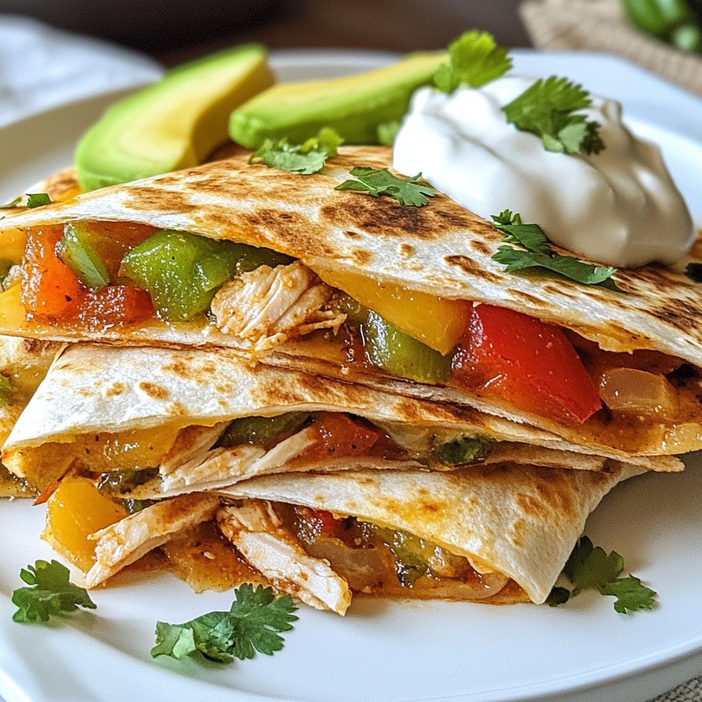 Chicken Fajita Stuffed Quesadillas Tasty Meal Idea