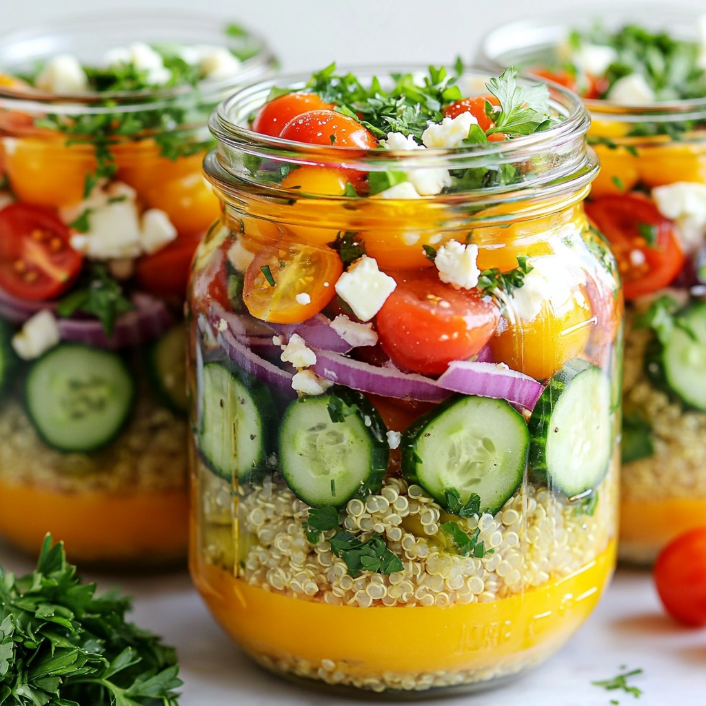 Greek Quinoa Salad Jars Fresh and Flavorful Delight