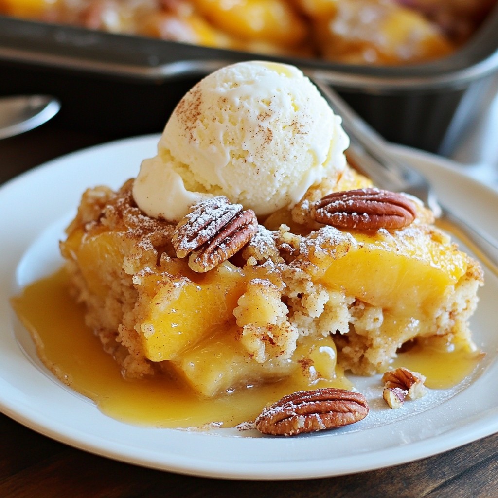 Peach Cobbler Dump Cake Savory and Simple Delight