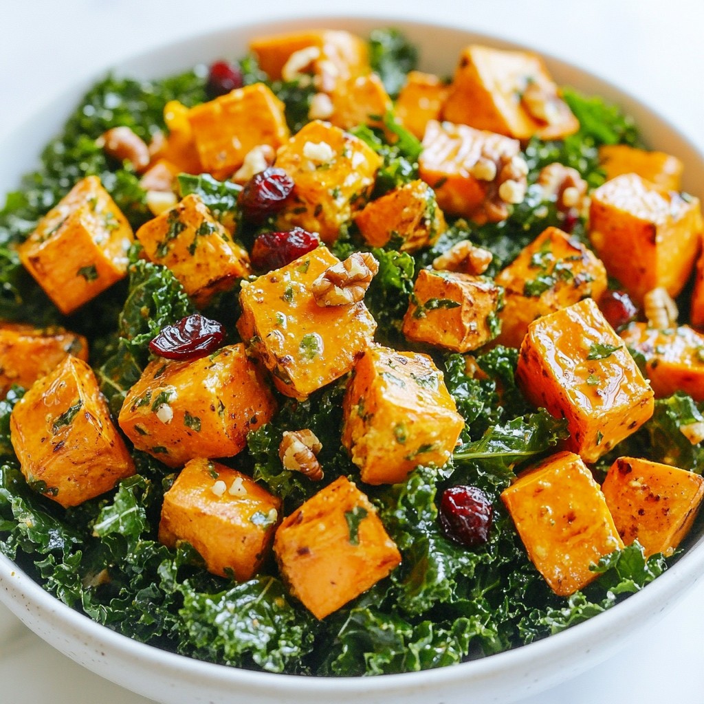 Roasted Sweet Potato Kale Salad Flavorful and Healthy