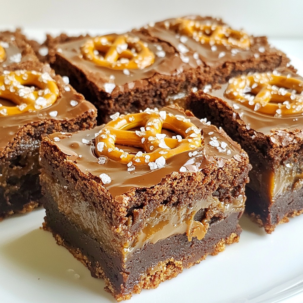 Salted Caramel Pretzel Brownies Irresistible Dessert