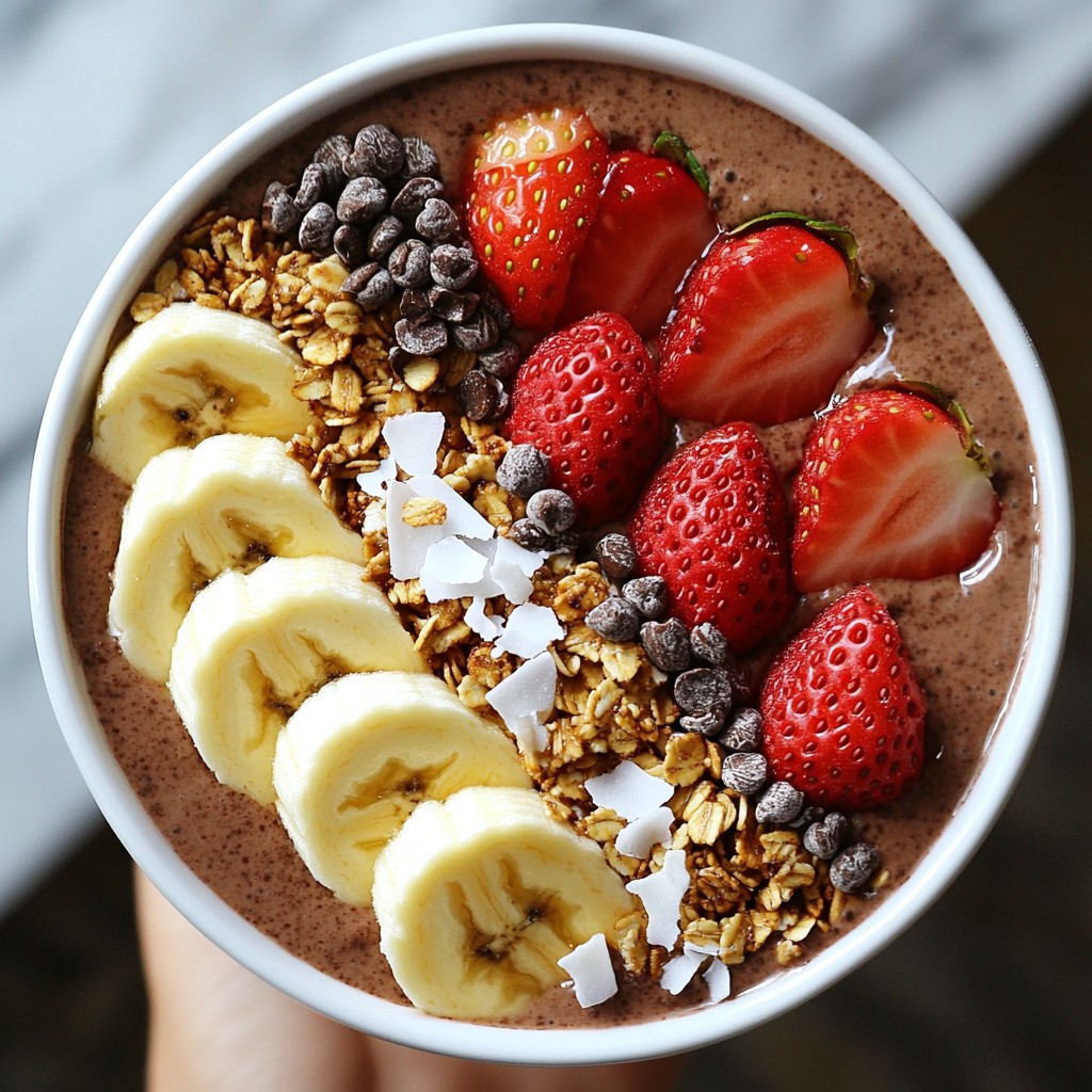 Chocolate Strawberry Smoothie Bowl Delightful Treat