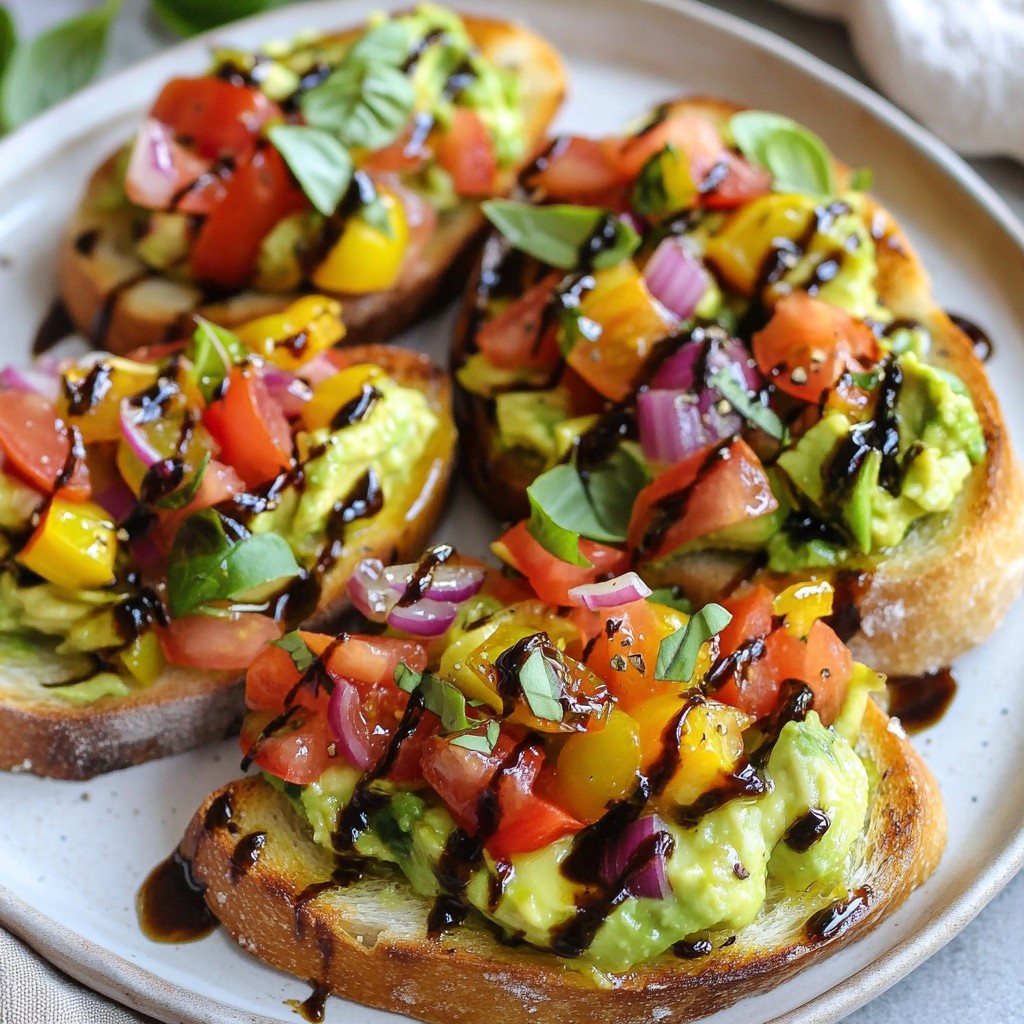Avocado Tomato Bruschetta Simple and Tasty Snack