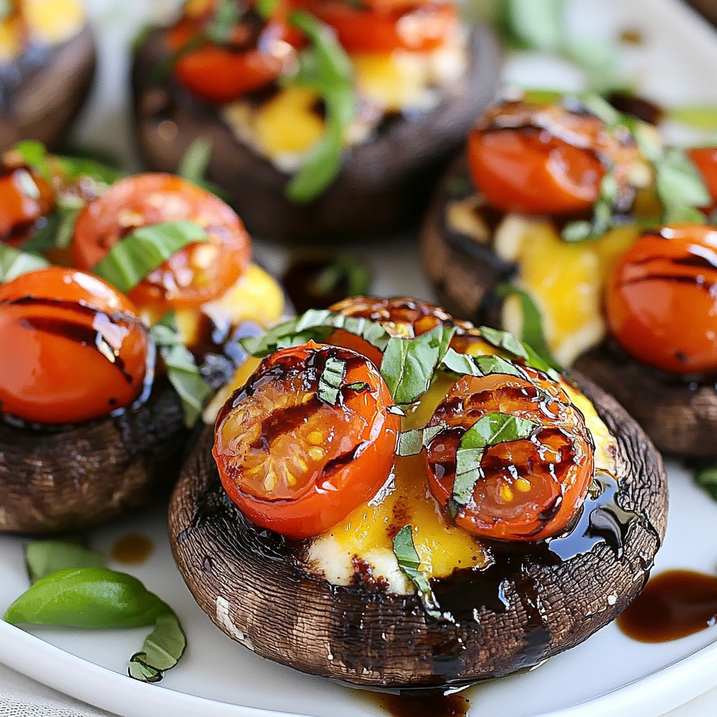 Caprese Stuffed Portobello Mushrooms Flavorful Delight