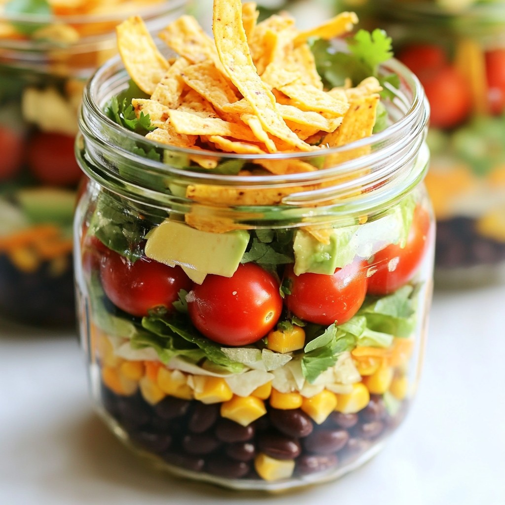 Fiesta Taco Salad in a Jar Simple and Tasty Meal