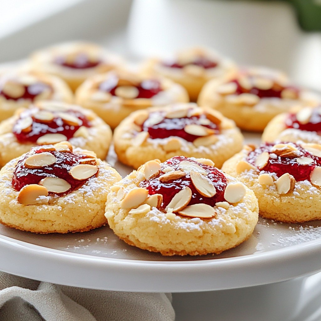 Raspberry Almond Thumbprint Cookies Tasty and Simple