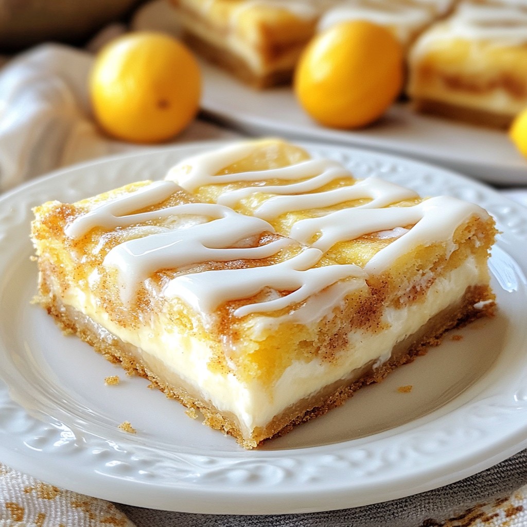Cinnamon Roll Cheesecake Bars Irresistible Dessert