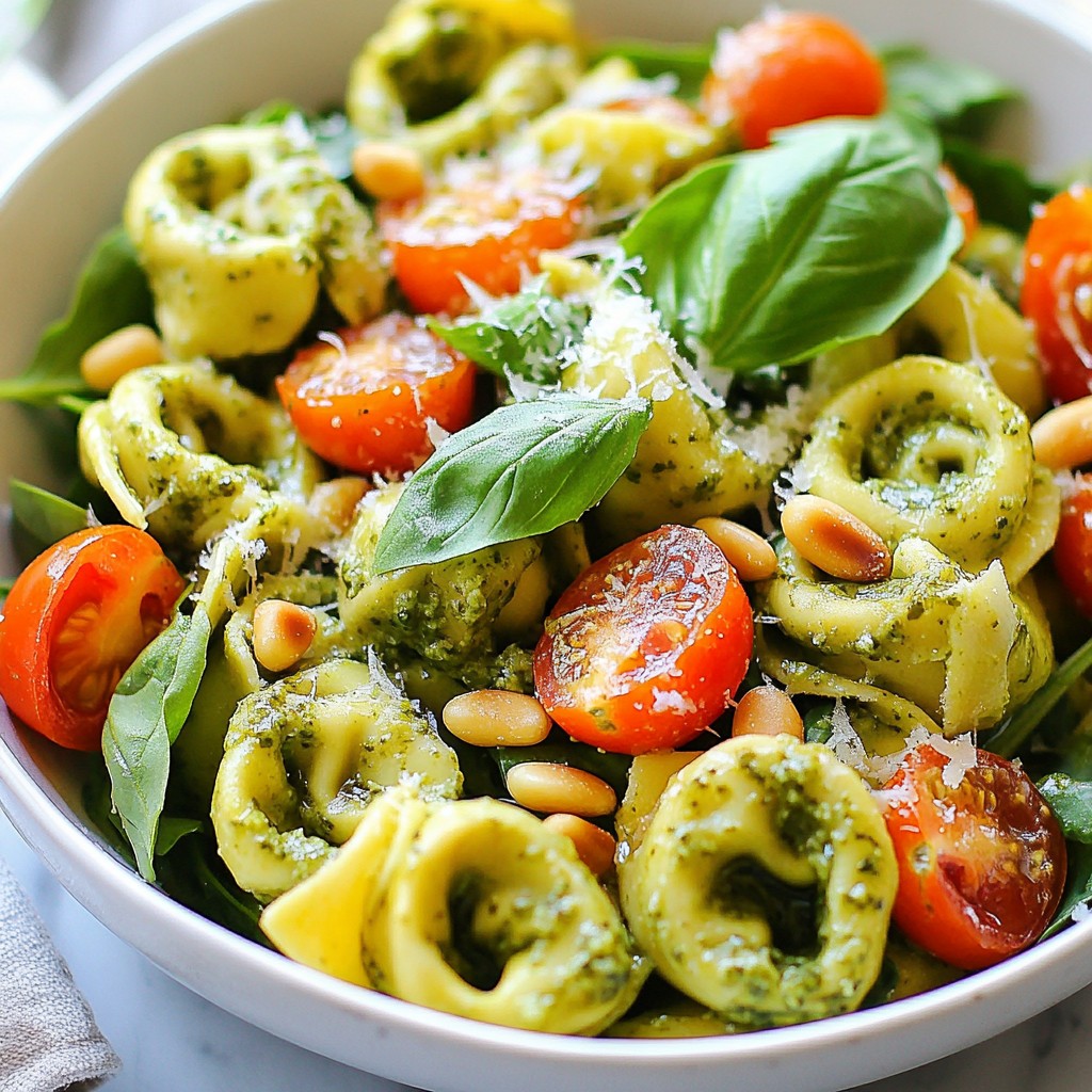 Creamy Pesto Tortellini Salad Fresh and Flavorful Dish