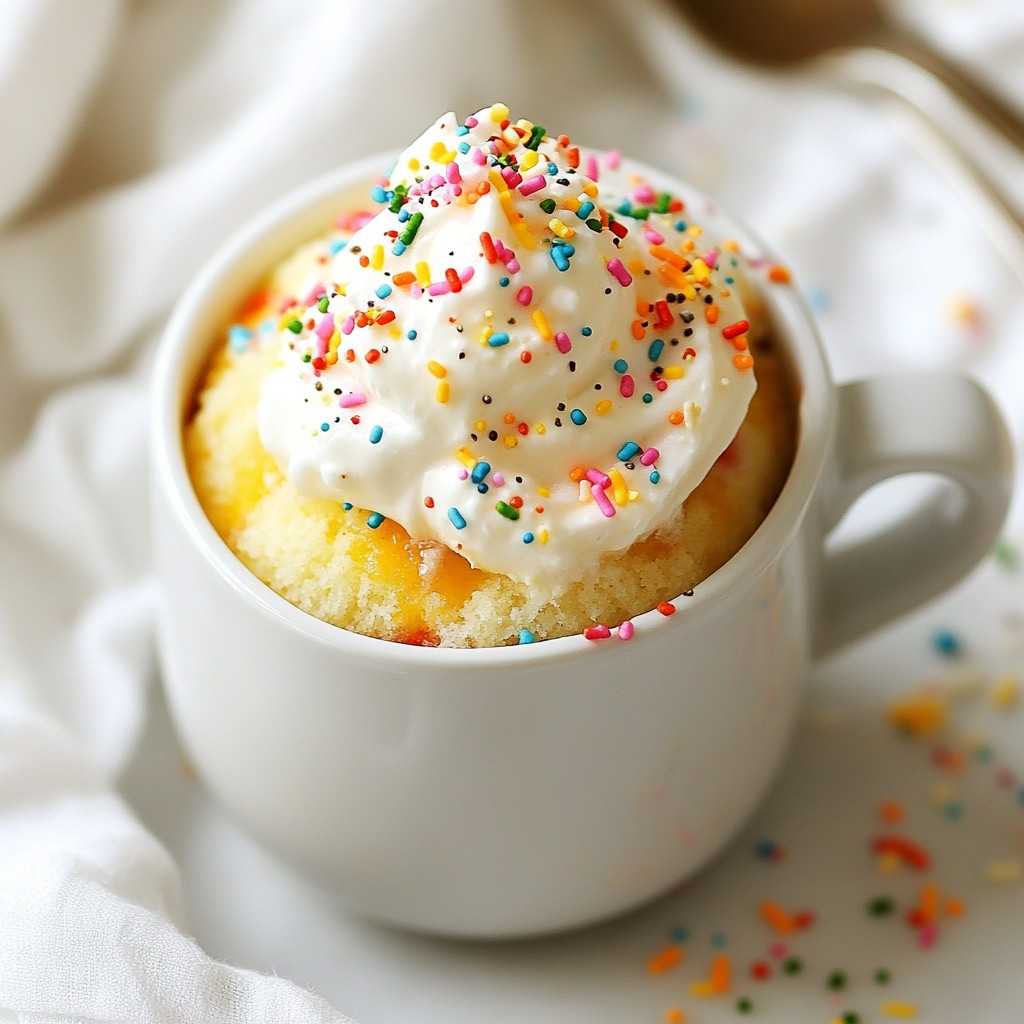 Funfetti Mug Cake Deliciously Quick Treat Recipe