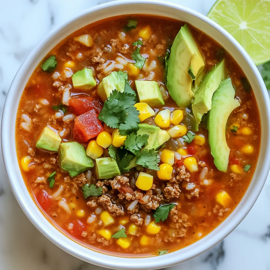 Mexican Beef Rice Soup Flavorful and Hearty Meal