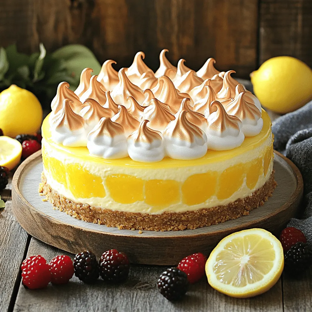 Triple Lemon Meringue Cheesecake Delightful and Easy
